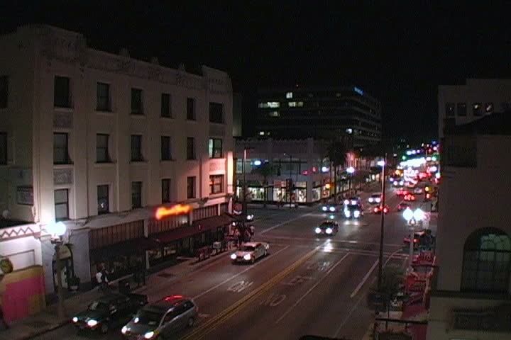 A view of an intersection in Los Angeles. 