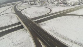 Aerial view of the circular motorway junction