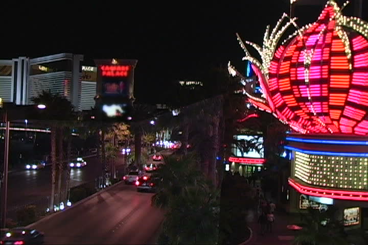 The bright lights of a casino on the Las Vegas Strip.