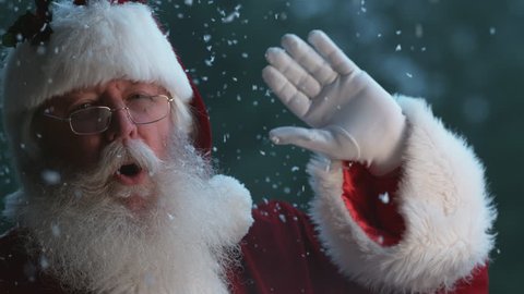 Santa Claus waving in slow motion, Phantom Flex 4K