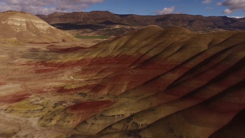 Aerial view of the Painted Hills, Oregon