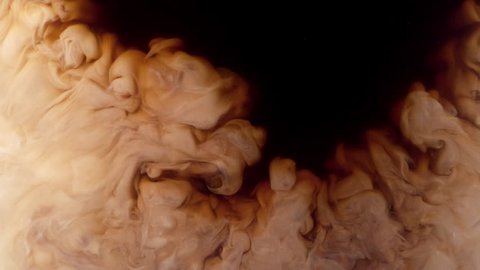 Coffee creamer swirling in coffee, shot with Phantom Flex 4K at 1000 frames per second