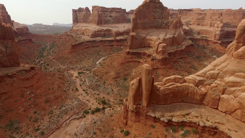 Arches National Park aerial view Royalty-Free Stock Footage #14490130