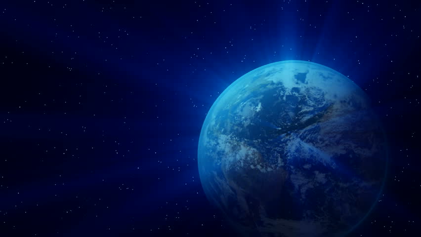 Earth with blue flare. HD 1080i.