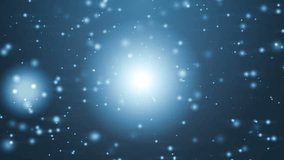 Space blue background with particles.Space blue dust with stars. Sunlight of beams and gloss of particles.