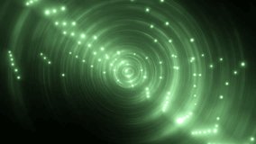 VJ Abstract green background with stars.Brilliant green circles for background. Circle Loop Background Animation.