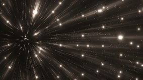 Abstract gold background with rays.Animation gold background with lens flare rays with stars. Explosion star
