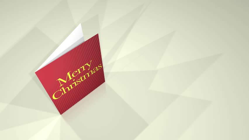 Animation of a greetings card showing a Merry Christmas message.