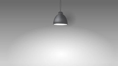 Seamless Looping continuous Animation of Hanging Swaying Light Bulb. Ideal for your background