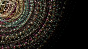 Fantastic video animation with particle stripe object in motion, 4096x2304 loop 4K
