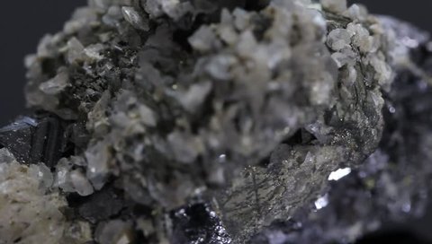 Raw black mineral , quartz, galena 9