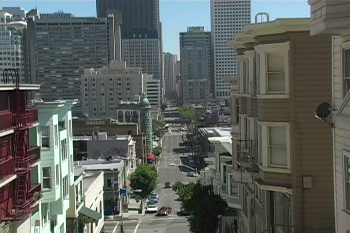 A view of Broadway St. in San Francisco.