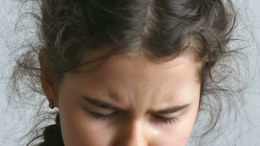 Girl Teen Depression Crying Tears Stock Footage Video 100 Royalty