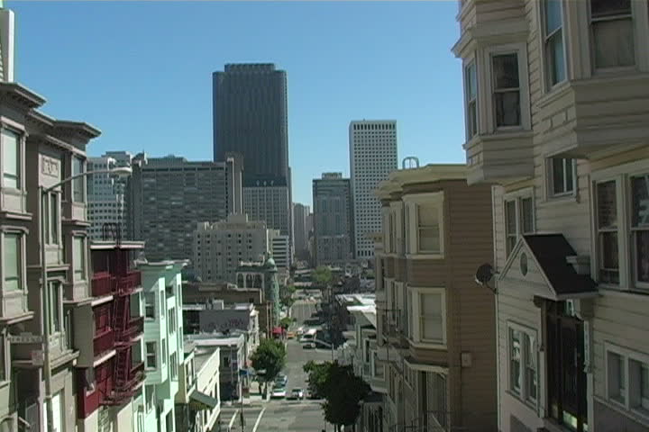 A view of Broadway St. in San Francisco.