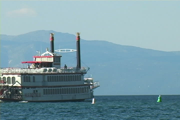 A steam roller boat in Lake Tahoe.