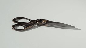 Scissors on a white background.