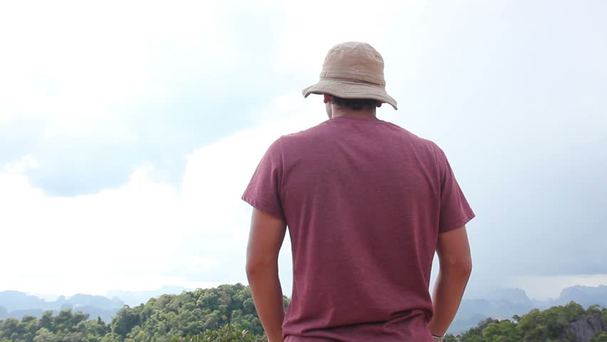 Man Flying Over the Mountains