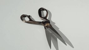 Scissors on a white background.