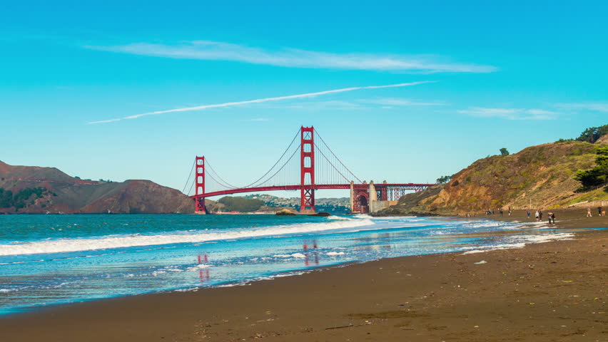 Time-lapse for Golden Gate Bridge by Baker Beach, San Francisco