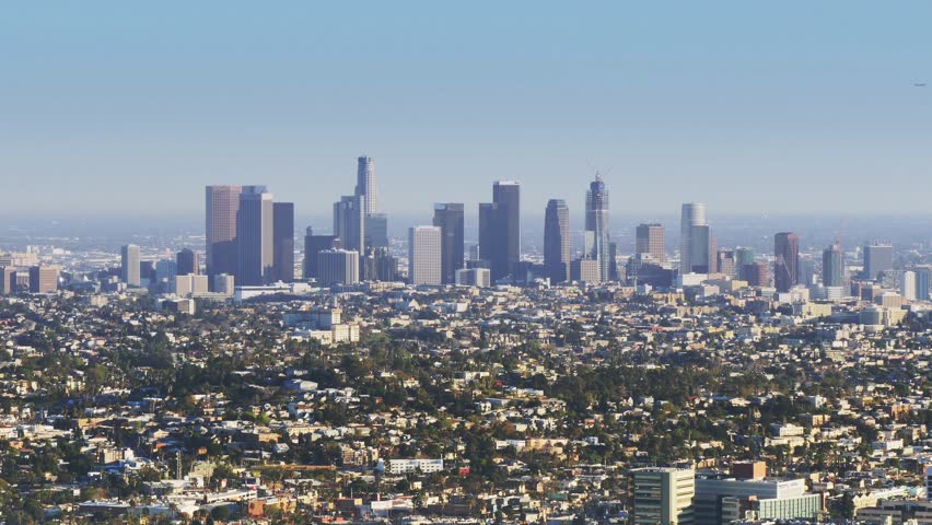 Royalty-free Downtown Los Angeles With Clouds Day Timelapse #12649490 ...