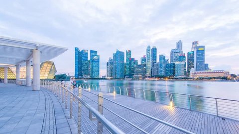 Singapore City Centre, Marina Bay Sands, Blue Hour Time-lapse 