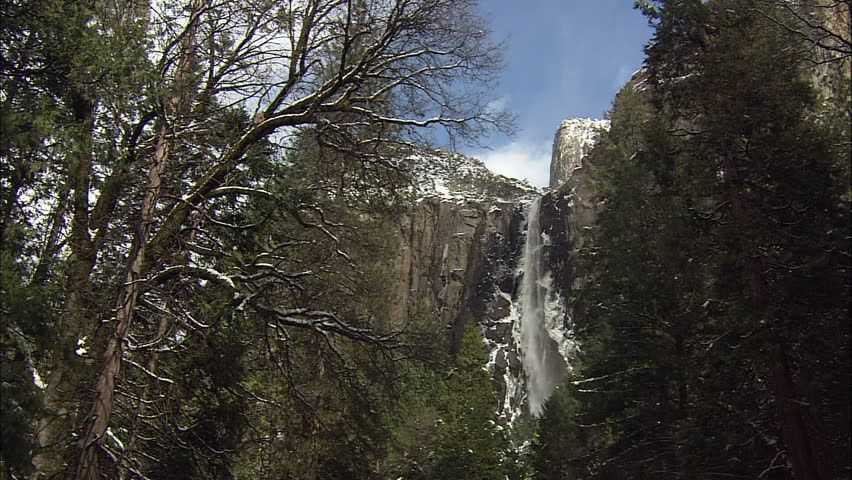 Bridalveil Falls Lightly Snow Dusted, Yosemite National Park