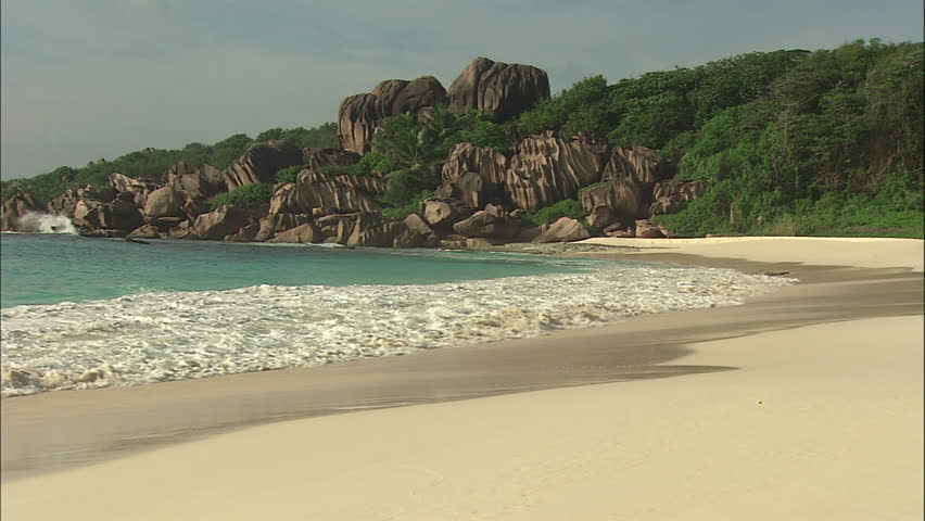 Idyllic White Sand Beach at Anse, Seychelles