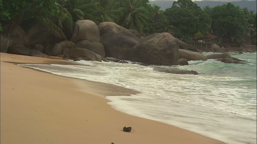 Beautiful Tropical White Sand Beach Paradise, Seychelles Islands