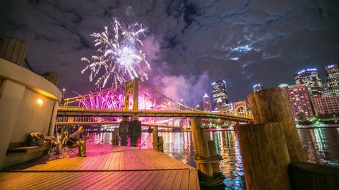Pittsburgh Fireworks Motion Controlled Timelapse