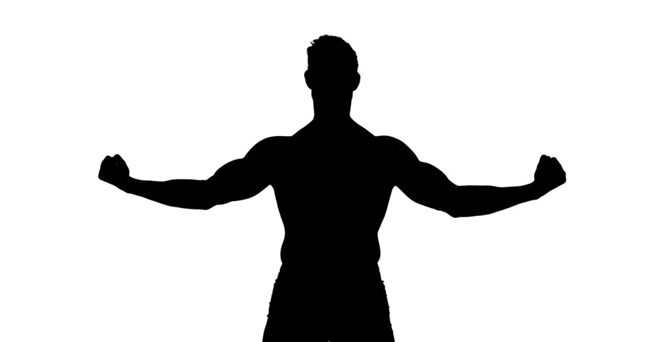 Muscular Silhouette of Man Flexing Stockvideoklipp (helt royaltyfria)  14687131 | Shutterstock