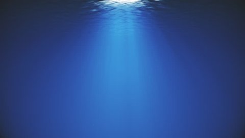 4K Lightrays Shining through Deep Ocean Water Surface Backdrop for Aquatic Scenes Animation