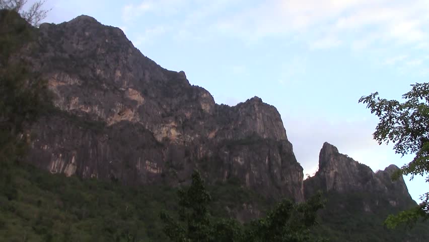 Majestic rock formations in tropical Thailand