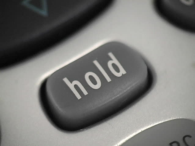 A  shot of the hold button on a phone.