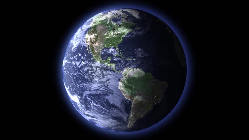 earth seen from space spinning slowly from day to night elements of this render furnished by nasa