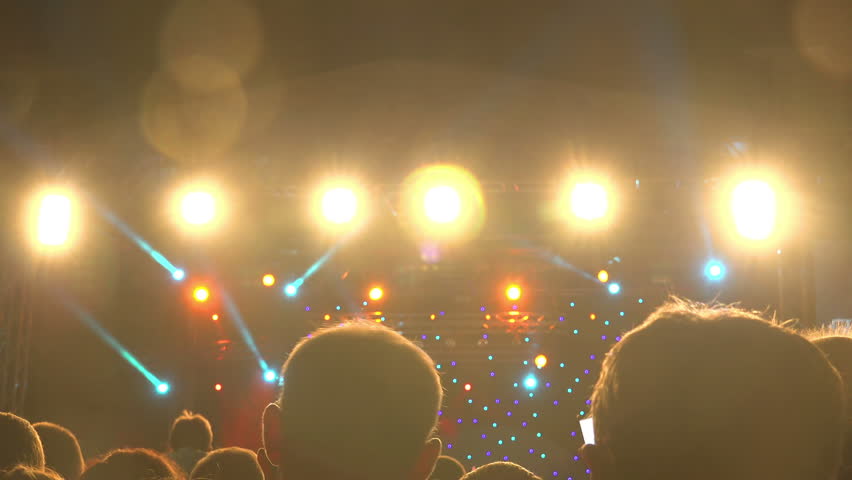 4k Concert Arena lights at night | Shutterstock HD Video #14733820