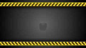 Stop sign and orange danger tape motion design. Seamless looping. Video animation HD 1920x1080