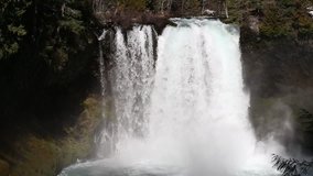 Full HD 1080p video footage of Koosah Falls on the McKenzie River in Oregon located in the Willamette National Forest near Eugene.