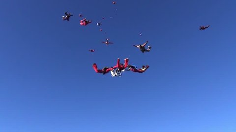 Big formation skydiving.
