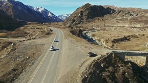 mountain road aerial