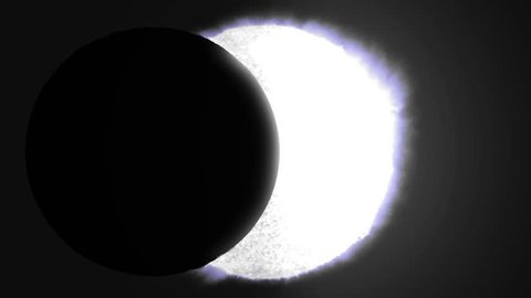Solar eclipse sun moon planet earth space cosmic system 4k