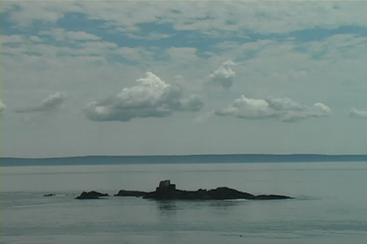 A view of the sea in Lubec, Maine.