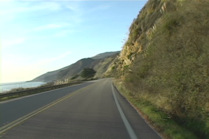 Touring highway near Big Sur in California.