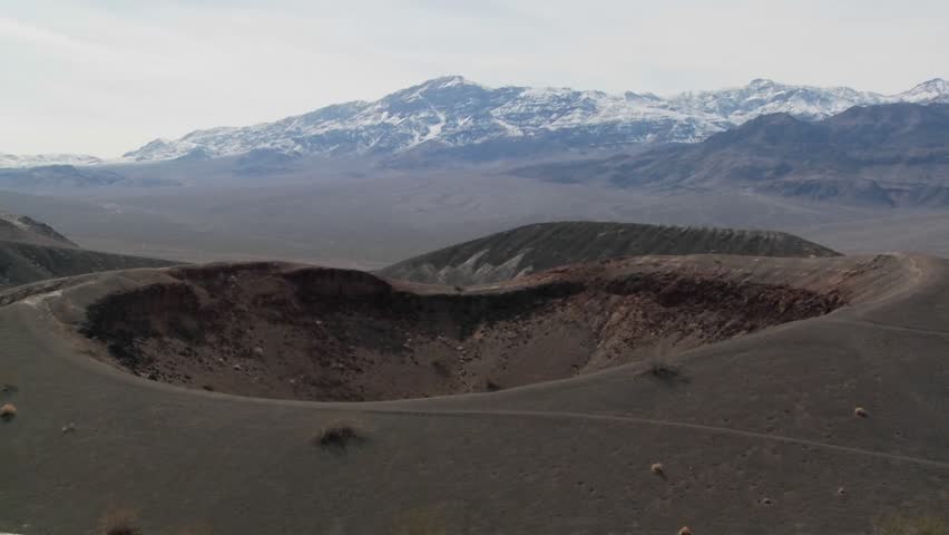 An amazing volcanic crater in Death Valley National Park.