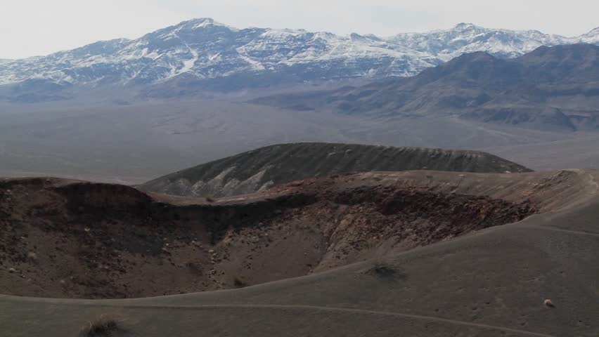 An amazing volcanic crater in Death Valley National Park.