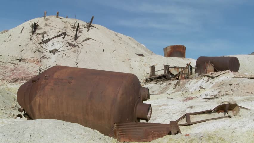 An abandoned sulfur mine in Death Valley.