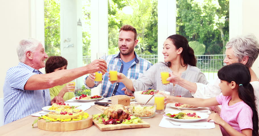 Happy Family Toasting During Lunch : video stock a tema (100% royalty free)  14797873 | Shutterstock