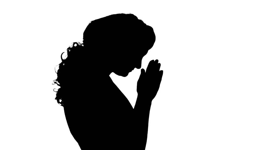 woman who prays on white background Stock Footage Video (100% Royalty ...