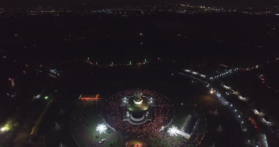 Important day in Buddha religion, Makha Puja Day with candle light