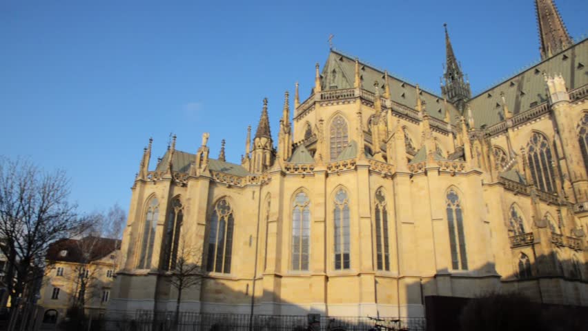 Mariä-Empfängnis-Dom aka Cathedral of the Immaculate Conception Neuer Dom in Linz Upper Austria on a warm and sunny morning in spring