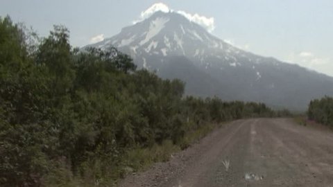 Kamchatka. Volcano road